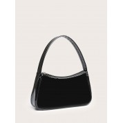 Patent Leather Top Handle Bag