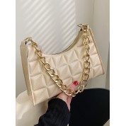 Quilted Leather Tote Bag Chain