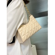 Quilted Leather Tote Bag Chain