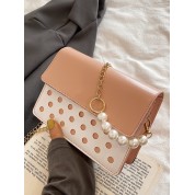 Leather Cross Body Chain Bag