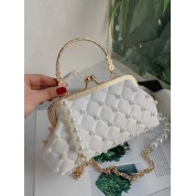 Quilted Faux Leather Shoulder Bag