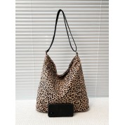 Large Leopard Print Makeup Bag