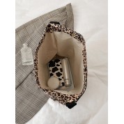 Large Leopard Print Makeup Bag