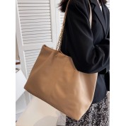 White Shoulder Bag With Chain Strap