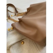 White Shoulder Bag With Chain Strap