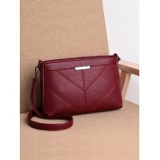 Brown Leather Square Crossbody Bag