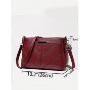 Brown Leather Square Crossbody Bag