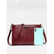 Brown Leather Square Crossbody Bag