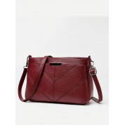 Brown Leather Square Crossbody Bag