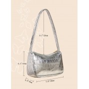 Silver Top Handle Mini Bag