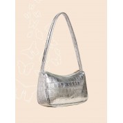 Silver Top Handle Mini Bag