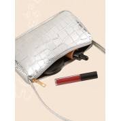 Silver Top Handle Mini Bag