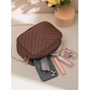 Brown Leather Mini Crossbody Bag