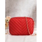 Mini Red Leather Crossbody Bag