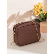 Brown Leather Mini Crossbody Bag