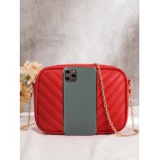 Mini Red Leather Crossbody Bag