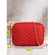 Mini Red Leather Crossbody Bag