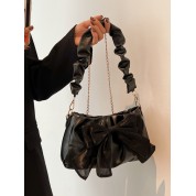 Black Leather Sling Bag For Women