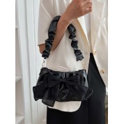 Black Leather Sling Bag For Women