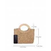 Black Leather Woven Tote Bag