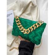 Braided Top Handle Shoulder Bag