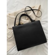 Leather Top Handle Tote Bag