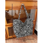 Black And White Striped Shoulder Bag