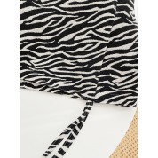 Black And White Striped Shoulder Bag