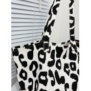 Black White Canvas Tote Bag