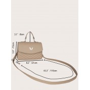 Leather Shoulder Bag With Flap