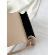 Leather Shoulder Bag With Flap