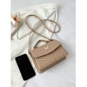 Leather Shoulder Bag With Flap