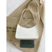 White Leather Top Handle Bag