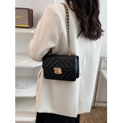 Black Chain Flap Crossbody Bag