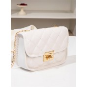 Mini White Leather Crossbody Bag