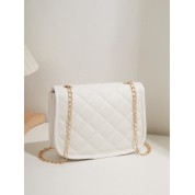 Mini White Leather Crossbody Bag