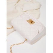 Mini White Leather Crossbody Bag