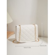 Mini White Leather Crossbody Bag