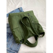 Shoulder Crossbody Bag Leather Canvas