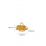 Faux Leather Drawstring Mini Shoulder Bag