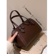 Faux Leather Backpack For Women