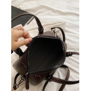 Faux Leather Backpack For Women