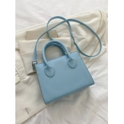 Double Handle Tote Leather Bag