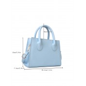 Double Handle Tote Leather Bag