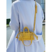 Faux Leather Drawstring Mini Shoulder Bag