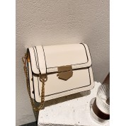 Leather Crossbody Bag With Chain Strap