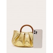 Metallic Gold Cross Body Bag