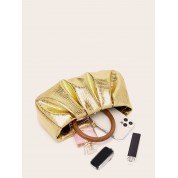 Metallic Gold Cross Body Bag