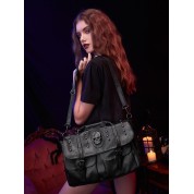 Large Black Studded Crossbody Bag