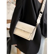 Suede Leather Flap Crossbody Bag